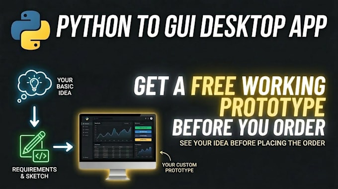develop custom software and python desktop applications with gui