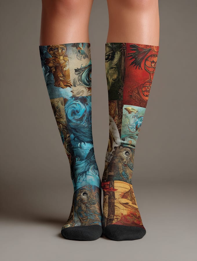 Draw a custom and unique socks design art for you by Terenceupchurch ...