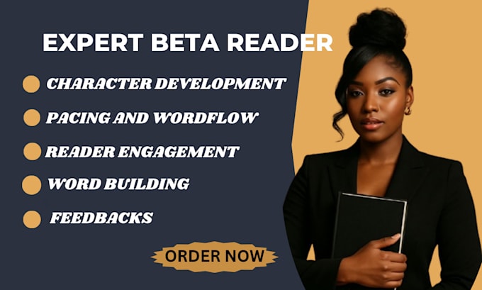 professionally beta read, critique, review your manuscript or book