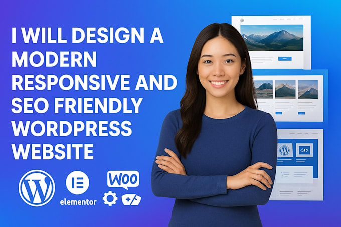 design a modern responsive and SEO friendly wordpress website