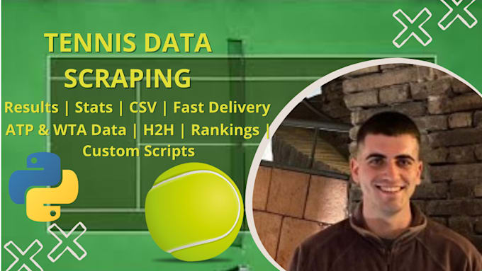 scrape tennis data atp wta results h2h and player statistics