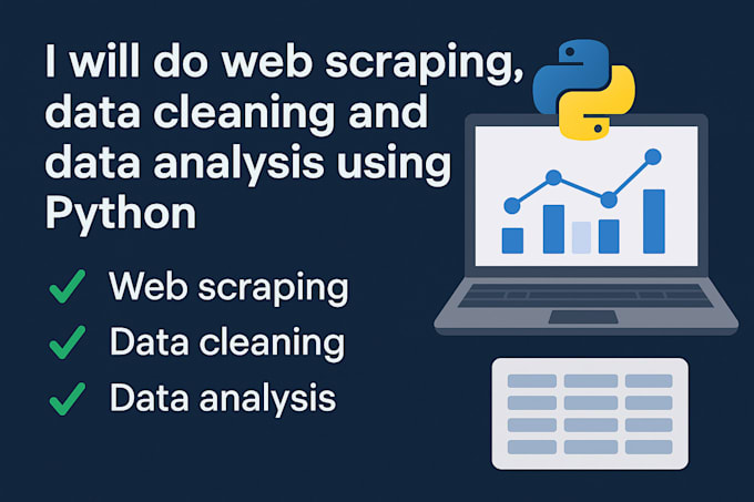 do web scraping, data cleaning and data analysis using python