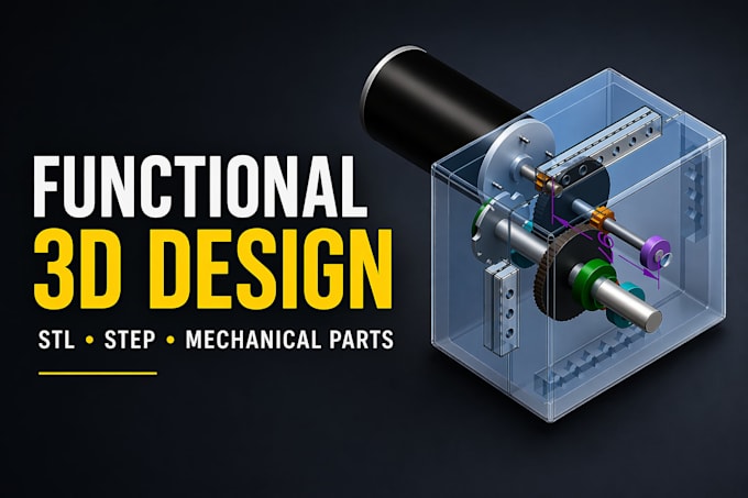 design 3d printable parts and mechanical cad models