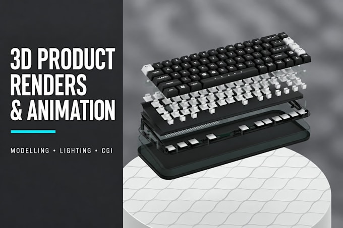 create photorealistic 3d product renders and animations
