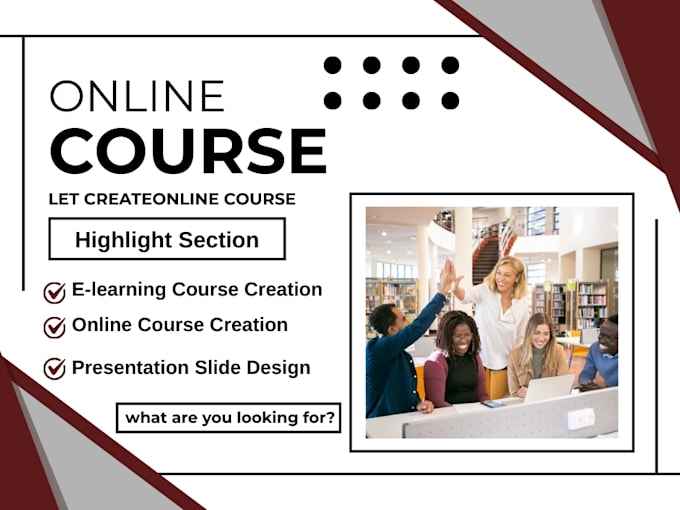 prepare training material, workshop content and elearning website