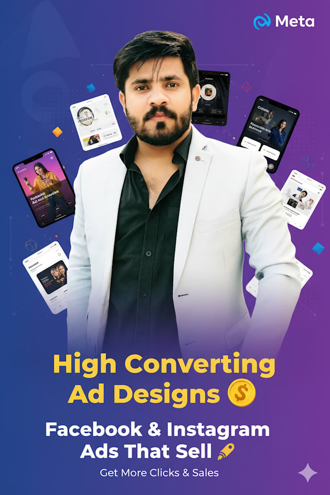 design high converting facebook and instagram ad creatives for sales and leads