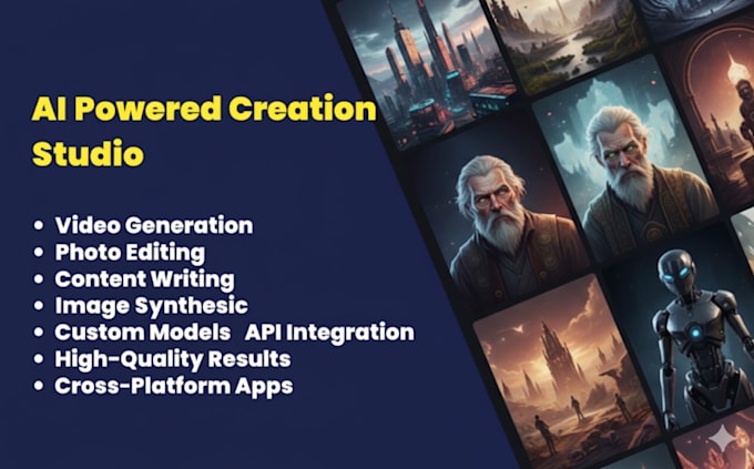 develop ai video generator app, ai photo editing app, ai content generator app