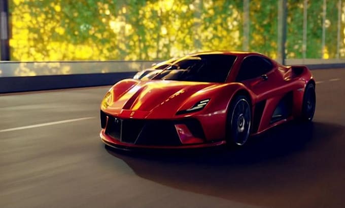 Do 3d racing car animation, realistic car animation, cinematic car ...