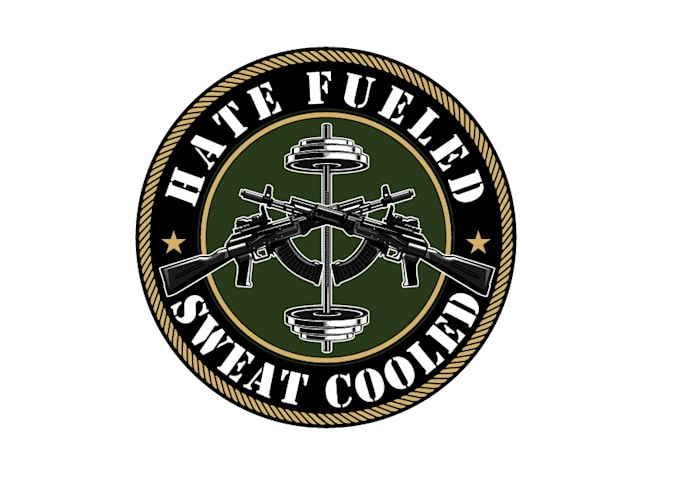 create a modern military fitness academy logo