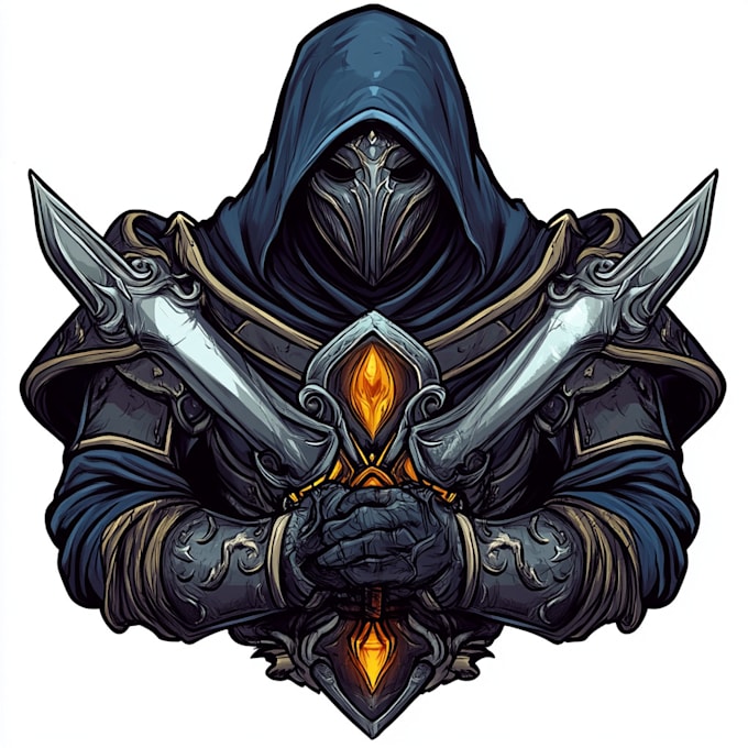 create a fantasy game logo and branding