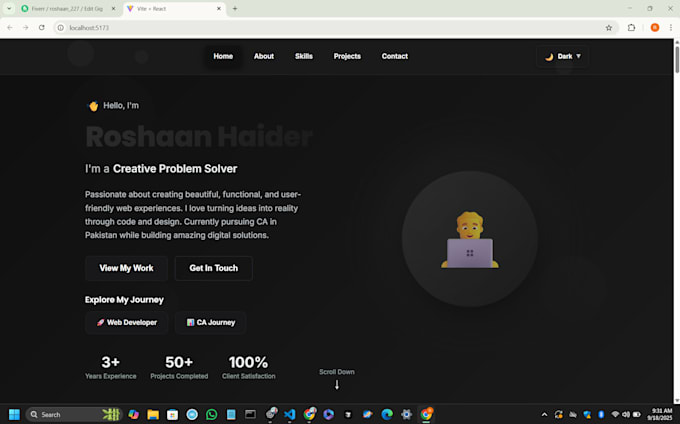create you a custom portfolio or advertisement website in multiple themes