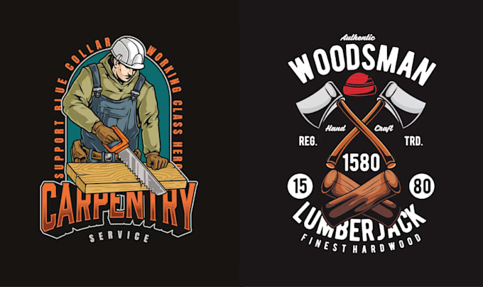 make emblem sawmill woodwork company logo