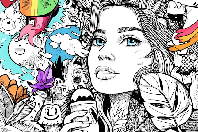 create doodle illustration for any purpose