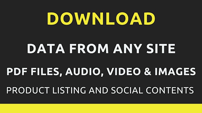 download data from various websites and upload