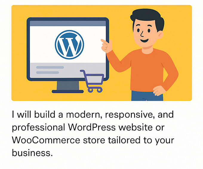 create a responsive wordpress website and woocommerce store