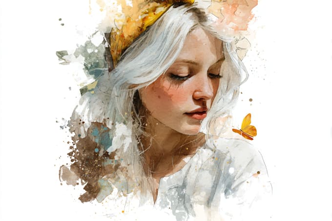 create watercolor and digital illustrations