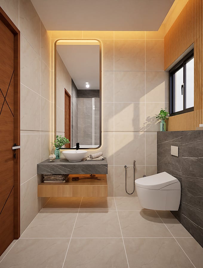 do photorealistic bathroom design and rendering