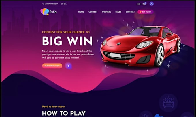 create a premium competition, raffle, or giveaway  website on wordpress