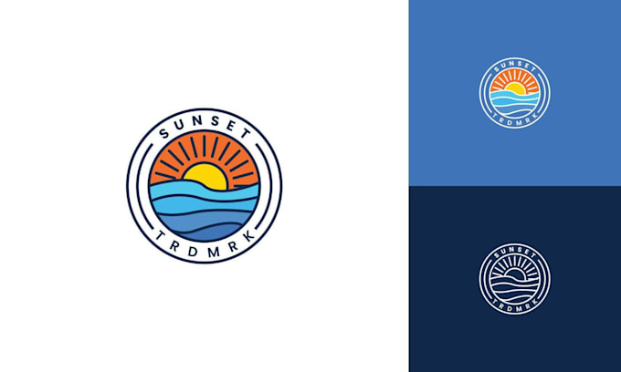create wave logo with creative, minimalist, or abstract style