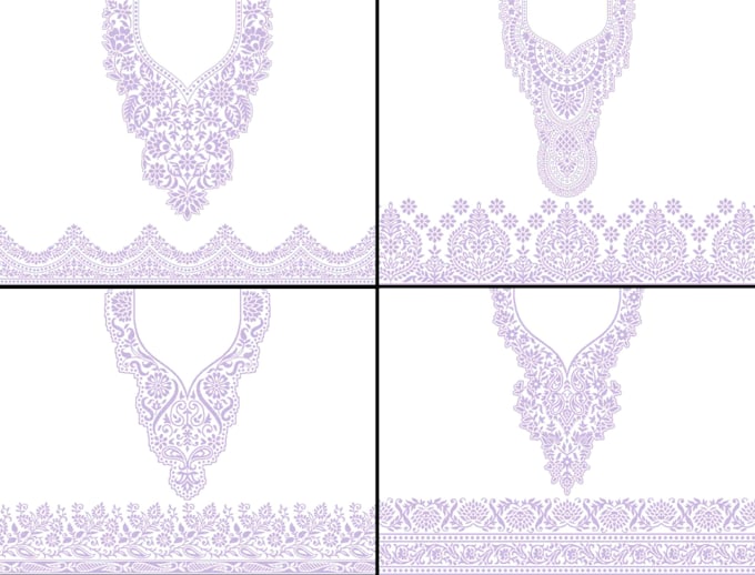 create neck and border transparent design for you in vector