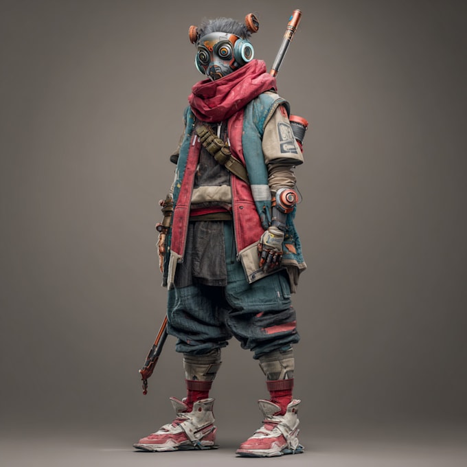 create fantasy, sci fi, character with hyperrealistic style
