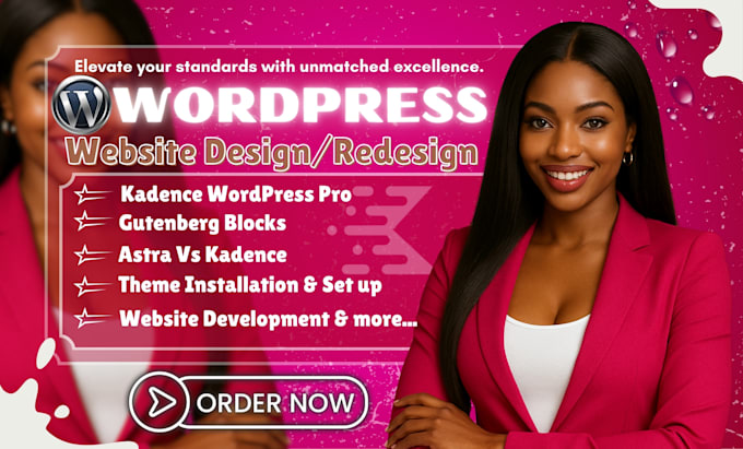 build wordpress website with kadence, kadence block, gutenberg blocks, elementor
