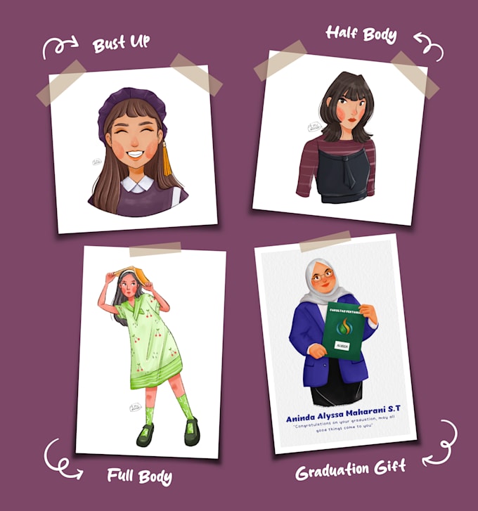 draw custom cartoon illustration