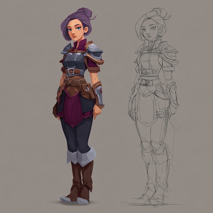 make illustration fantasy character and rpg character