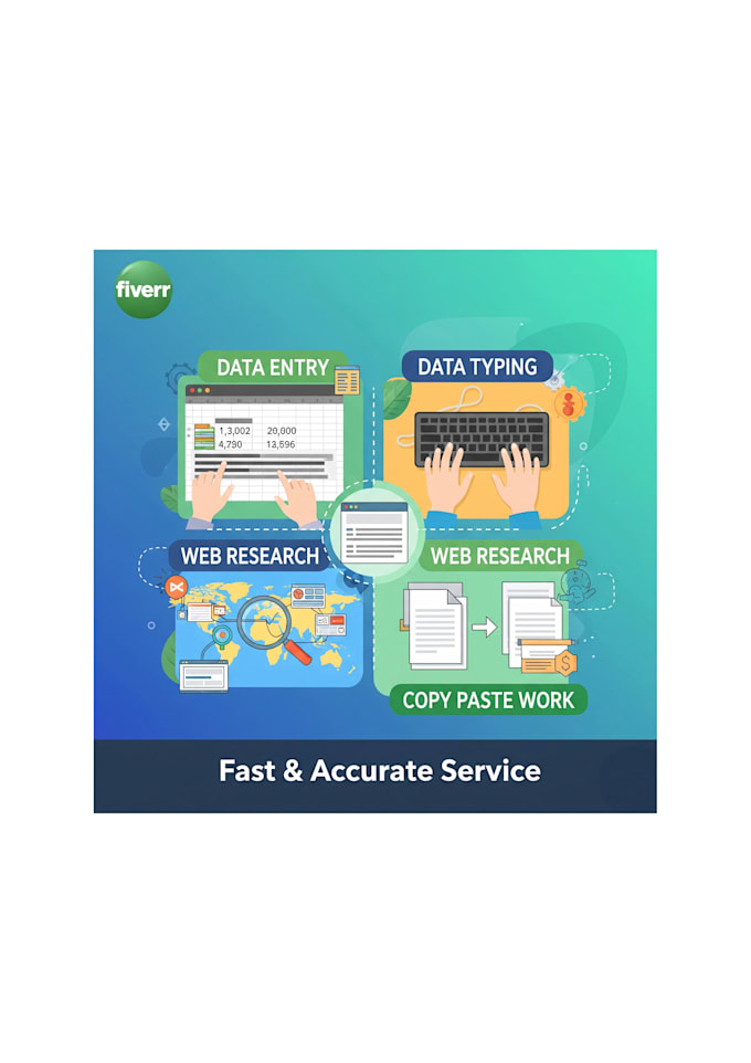 do data entry, data typing, web research, and copypaste work