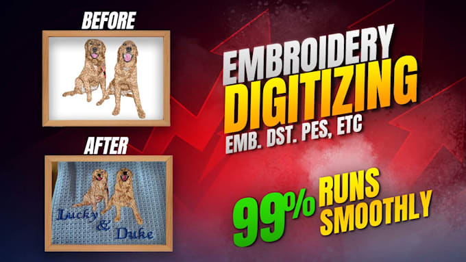 do embroidery digitizing convert to dst, jef, pes, exp