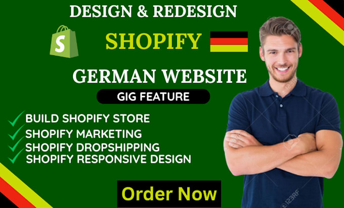 build german shopify dropshipping store german shopify store SEO optimized store