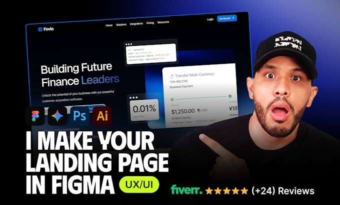 high converting saas landing page in figma