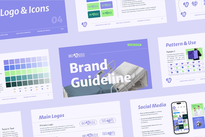 design creative logo, branding identity, assets, and brand guidelines book