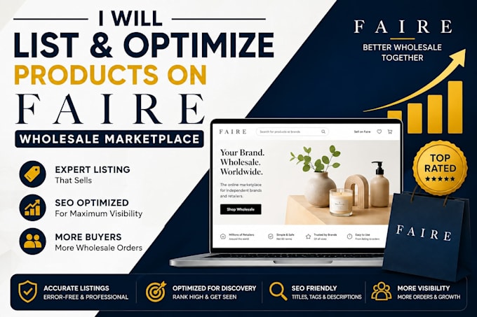 list and optimize your products on faire wholesale marketplace