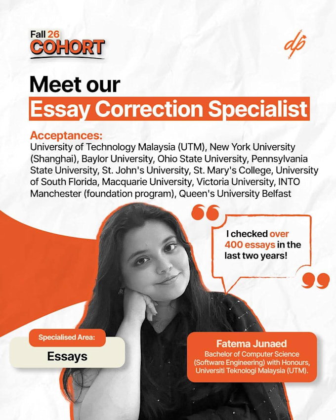 perfect your common app essay, supplemental essay, or sop