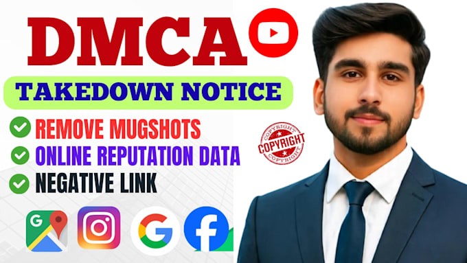 delete mugshot,negative news link damaging content from google search under dmca