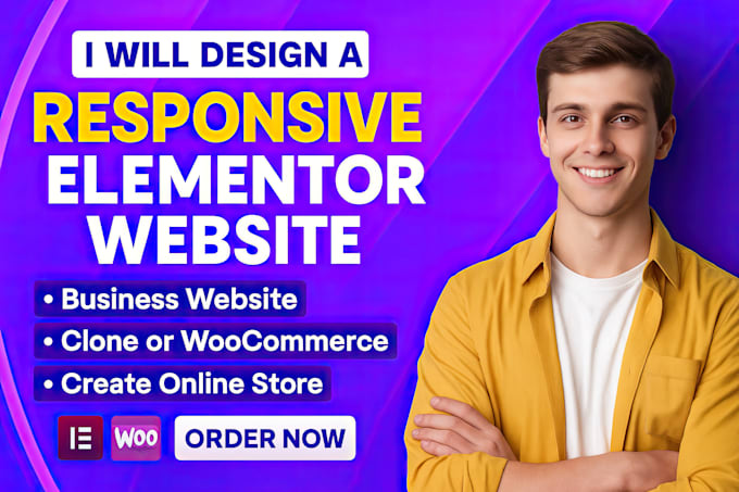design a responsive elementor website for your business