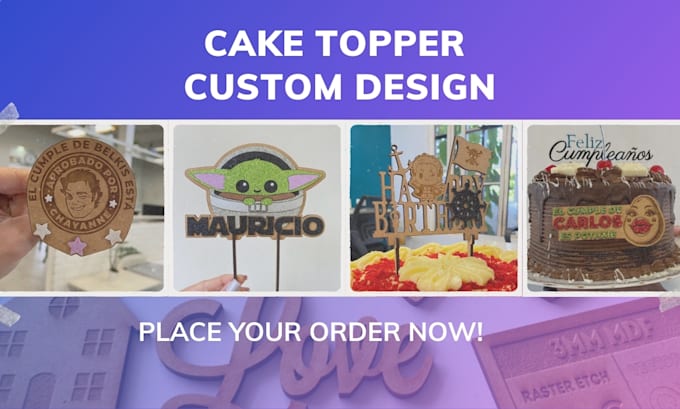 design a customized cake topper