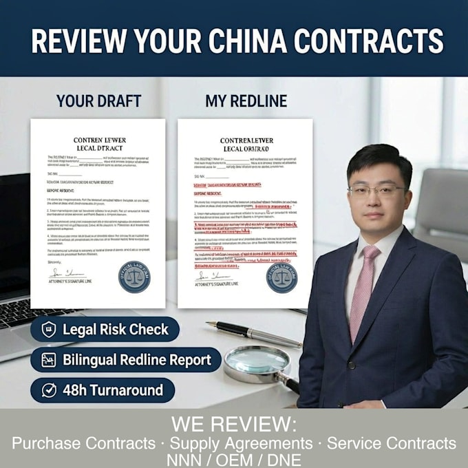 review your china supplier contract as a licensed lawyer
