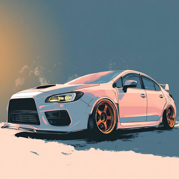 draw vector illustration of your car