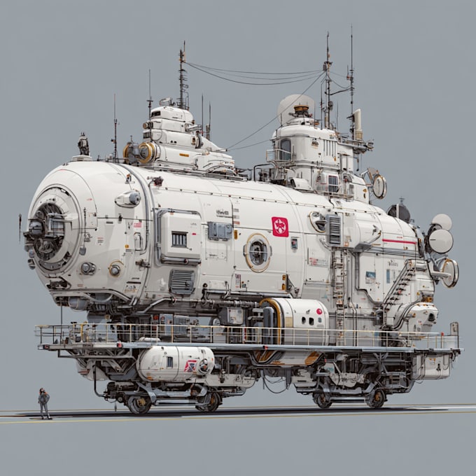design futuristic space fleet illustrations