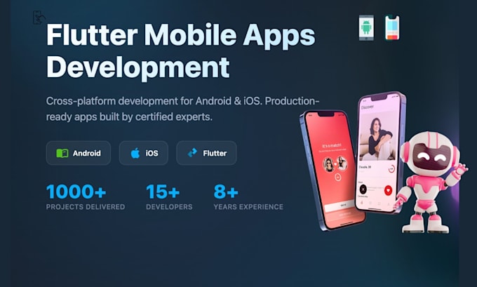 build a professional flutter mobile app for android and ios