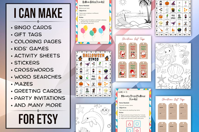design custom printables and party games