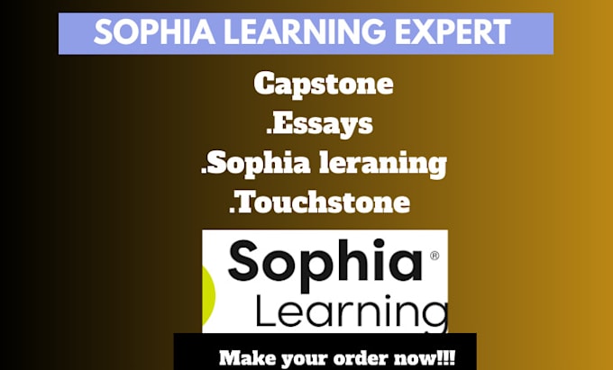 do sophia learning, and touchstone, essays or tasks
