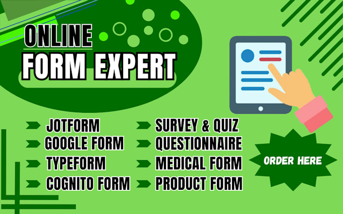 create online forms, survey, intake, invoice and order forms in jotform