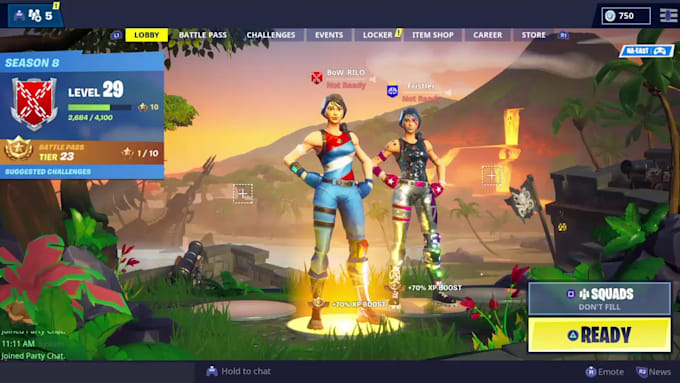 design awesome fortnite map lobby background image or render