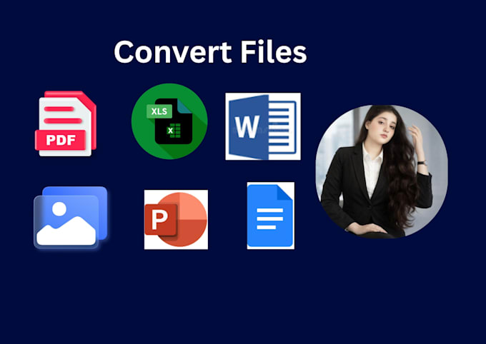 professionally convert to PDF,  word, excel, google docs, sheets, jpeg, CSV, etc