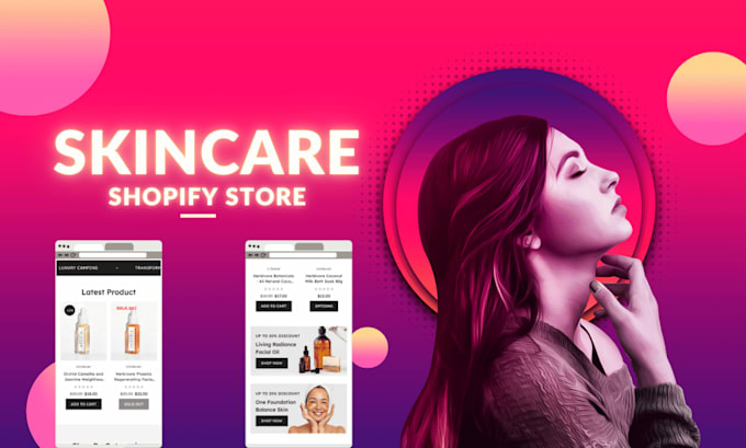 setup and customize a skincare shopify store that sells