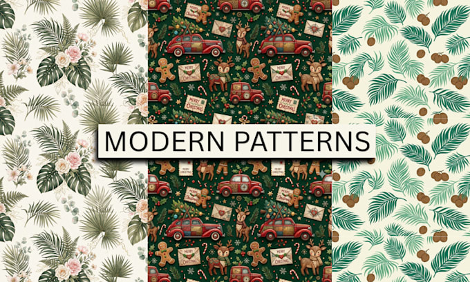 design unique seamless pattern, textile print, and packaging