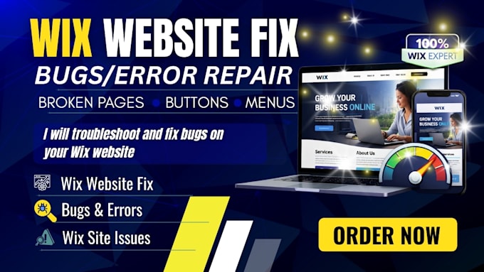 troubleshoot and fix bugs on your wix website, wix studio bug fix